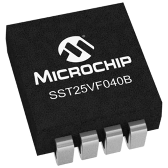 Memoria flash, SPI SST25VF040B-50-4I-S2AF 4Mbit, 512K x 8 bits, 8ns, SOIC, 8 pines