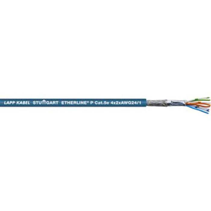 2170297 Lapp Lapp Cat5e Cable, SF/UTP Shield, Blue PUR