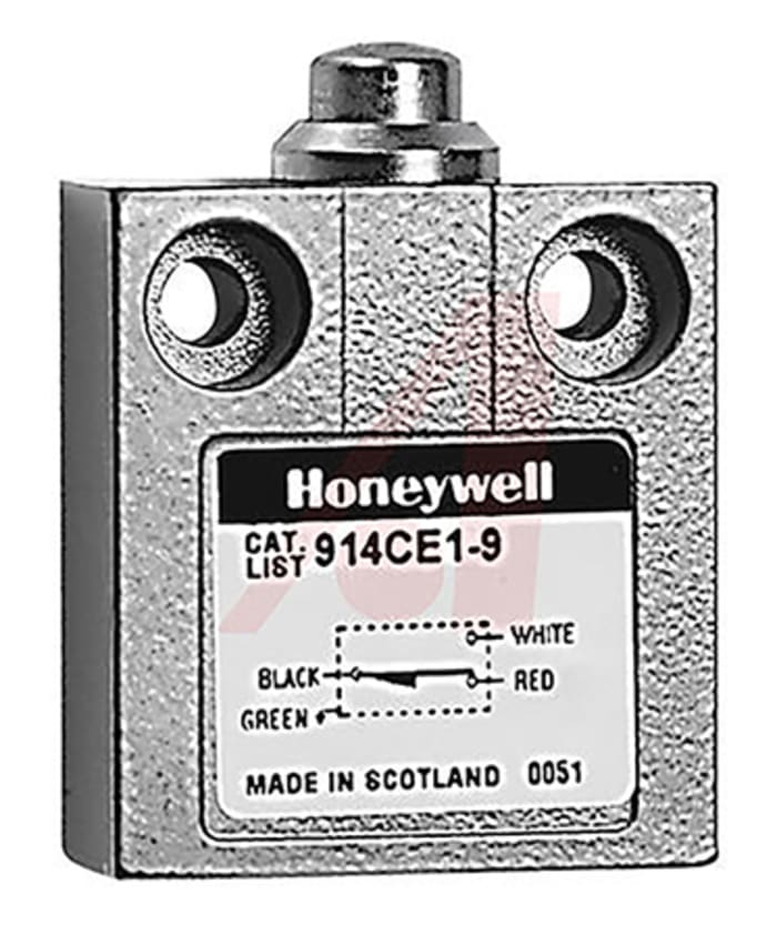 Final de carrera con Émbolo Honeywell 14CE, 914CE, SPDT, NA/NC, 250V, 5A, IP66, IP67, IP68