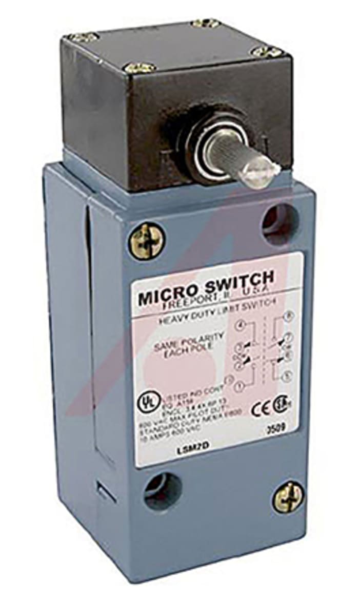 Honeywell HDLS Series Limit Switch, 2NO/2NC, IP65, IP66, IP67, DPDT, Die Cast Zinc Housing, 600V ac Max, 10A Max