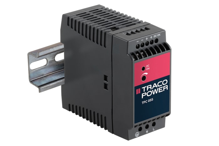 TRACOPOWER TPC DIN Rail Power Supply, 85 → 264 V ac / 90 → 375V dc ac, dc Input, 48V dc dc Output, 1.15A