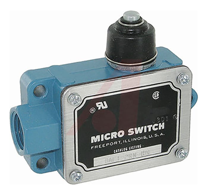 Honeywell BAF Series Plunger Limit Switch, NO/NC, SPDT, Die Cast Aluminium Housing, 480V ac Max, 20A Max