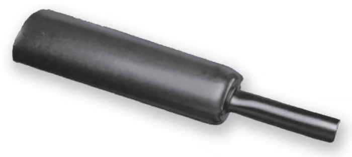 TE Connectivity Adhesive Lined Heat Shrink Tubing, Black 75mm Sleeve Dia. x 1.2m Length 3:1 Ratio, RMW Series