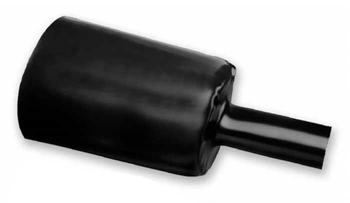 TE Connectivity Siyah, İçi Yapışkanlı Isıyla Daralan Makaron, 110mm, Büzüşme Oranı: 4:1, 1,2m Uzunluğunda