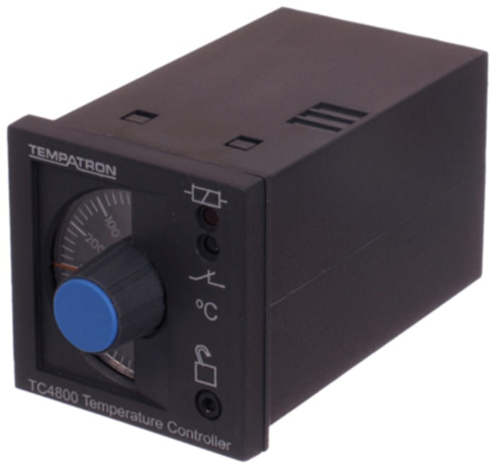 Tempatron On/Off Temperature Controller, 48 x 48mm, K Type Thermocouple Input, 110 → 230 V ac Supply