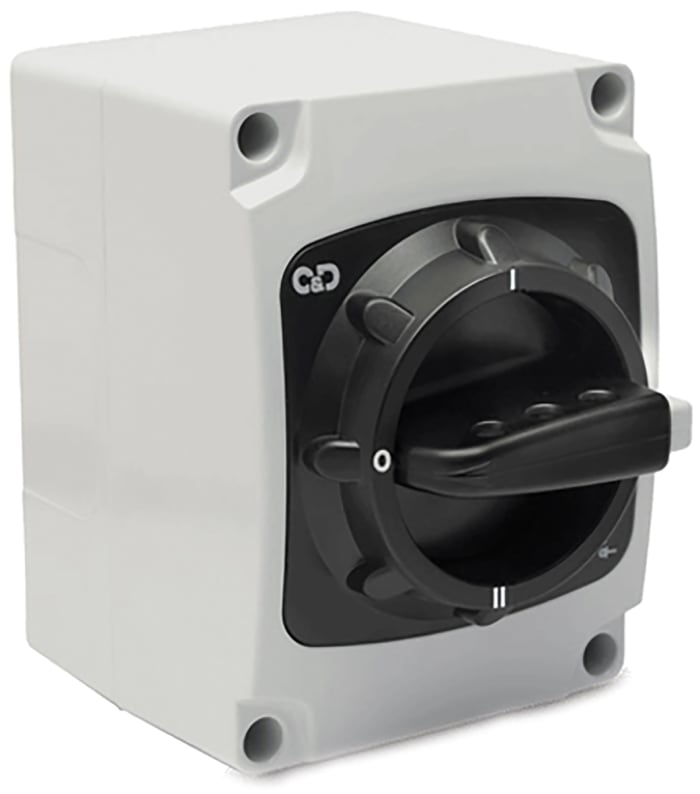 Craig & Derricott 3P Pole Isolator Switch - 20A Maximum Current, 7.5kW Power Rating, IP66