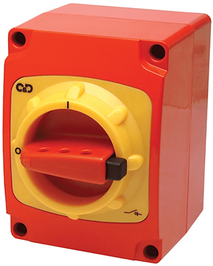 Craig & Derricott 6P Pole Isolator Switch - 20A Maximum Current, 7.5kW Power Rating, IP66
