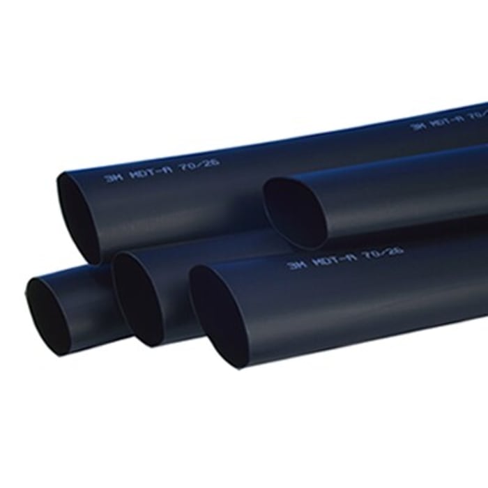 3M Adhesive Lined Halogen Free Heat Shrink Tubing, Black 50mm Sleeve Dia. x 1m Length 4.5:1 Ratio, MDT-A Series