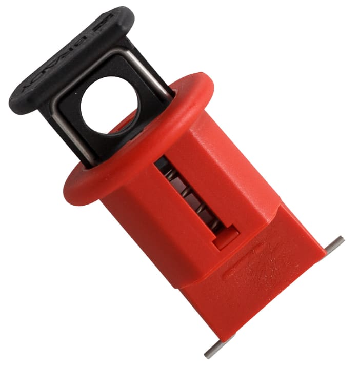 Brady Red 1-Lock Glass-Reinforced Nylon Miniature Circuit Breaker Switch Lockouts, 7.14mm Shackle