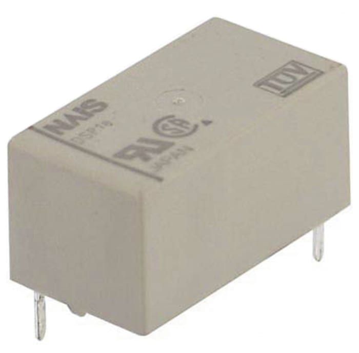 Relé de potencia sin enclavamiento Panasonic de 1 polo, SPST, bobina 5V dc, 5A, Montaje en PCB