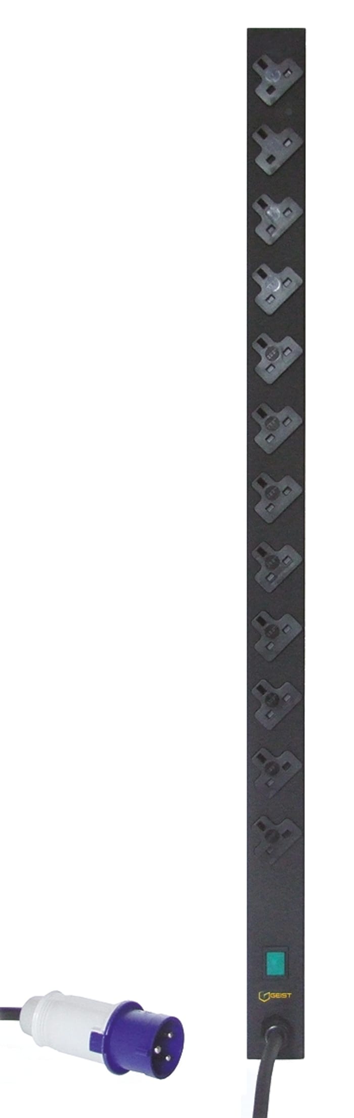 RS PRO 3m 12 Socket Type G - British Extension Lead, 230 V