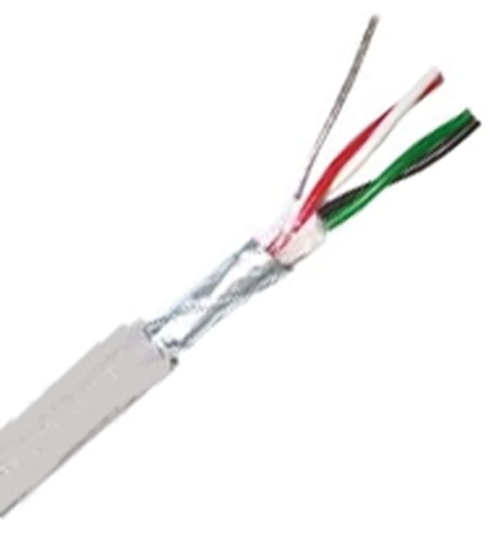 RS PRO Multipair Industrial Cable, 4 Pairs, 0.2 mm², Screened, 24 AWG, 100m, Screened Shield