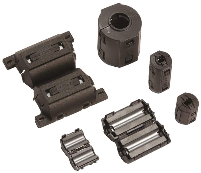 KEMET Openable Ferrite Ring, 16.5 x 21 x 16.5mm, For Consumer Electronics, Apertures: 1, Diameter 6mm