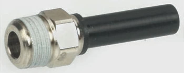 Legris LF3000 Series Straight Threaded Adaptor, R 1/4 Male to Push In 8 mm, Threaded-to-Tube Connection Style