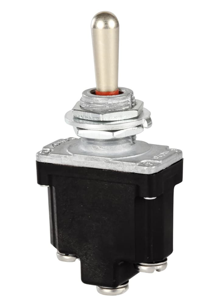 Honeywell Toggle Switch, Panel Mount, On-Off-On, SPDT, Screw Terminal, 250 V ac, 277 V ac