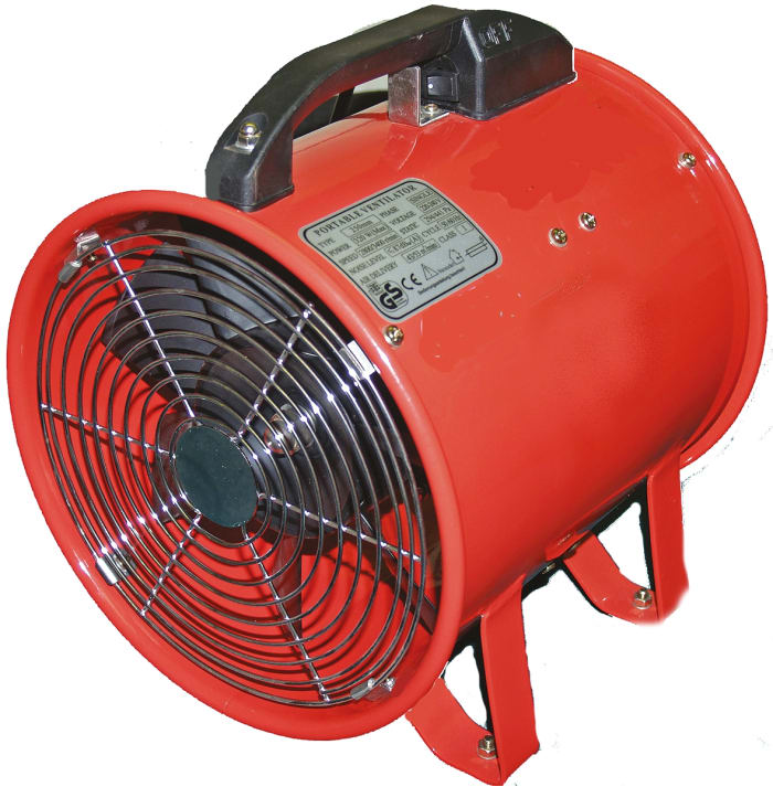 Ventilateur Sur pied, utilisation intensive, Débit d'air 3600m³/h, Fiche britannique