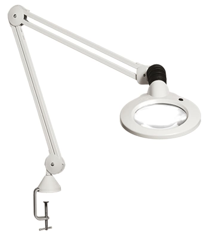 KFL026234 Luxo, Luxo KFM LED Magnifying Lamp with Table Clamp Mount,  5dioptre, 127mm Lens Dia., 127mm Lens, 813-3091