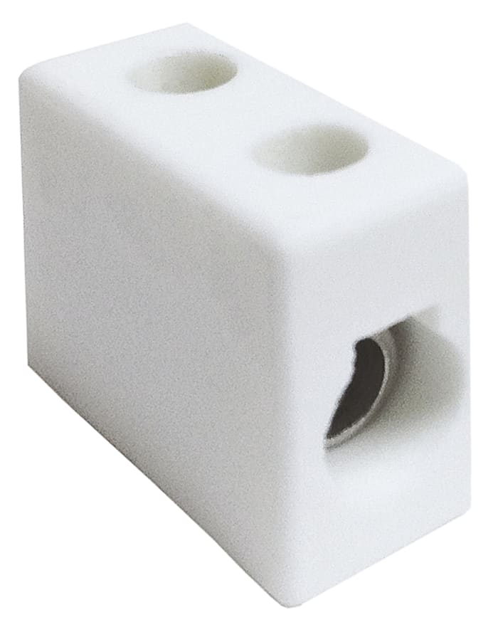 RS PRO Non-Fused Terminal Block, 1-Way, 15 → 57A, 8 AWG Wire, Screw Down Termination