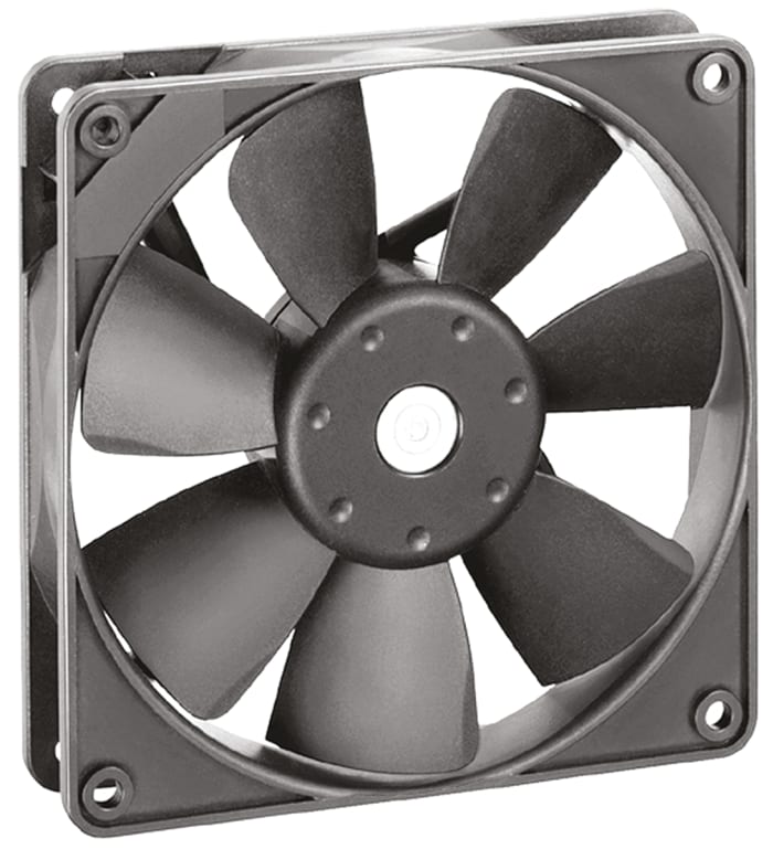 ebm-papst 4400 F Series Axial Fan, 12 V dc, DC Operation, 114m³/h, 2W, 119 x 119 x 25mm