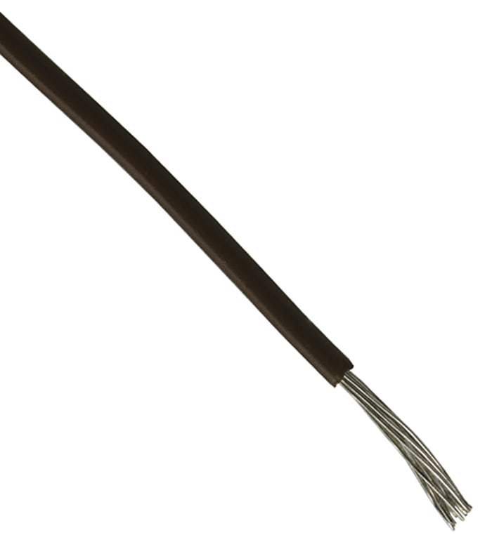 RS PRO Black 0.75 mm² Hook Up Wire, 18 AWG, 19/0.25 mm, 100m, PTFE Insulation