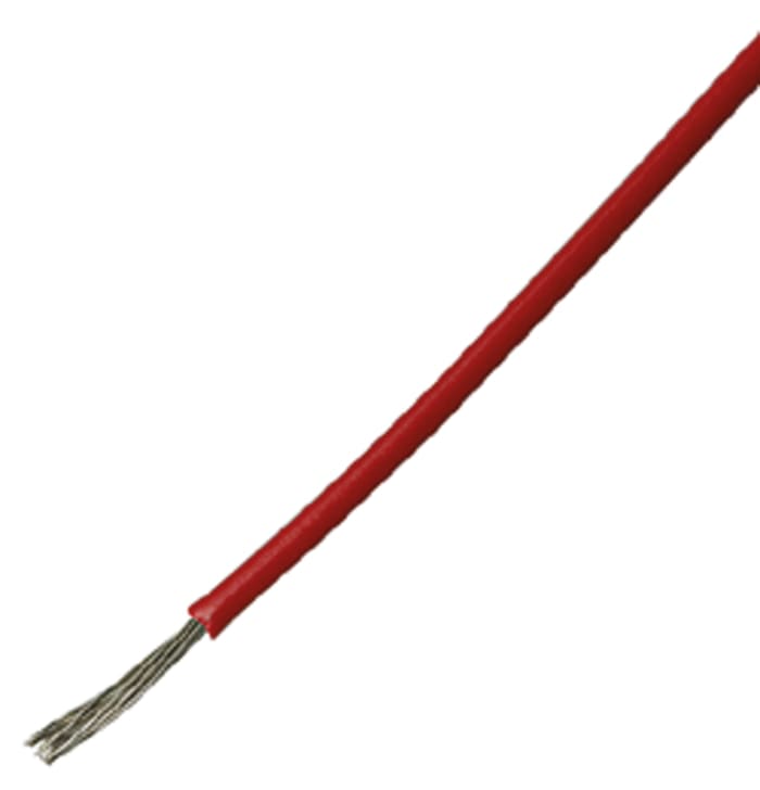 RS PRO Red 0.52 mm² Hook Up Wire, 20 AWG, 19/0.2 mm, 100m, PTFE Insulation