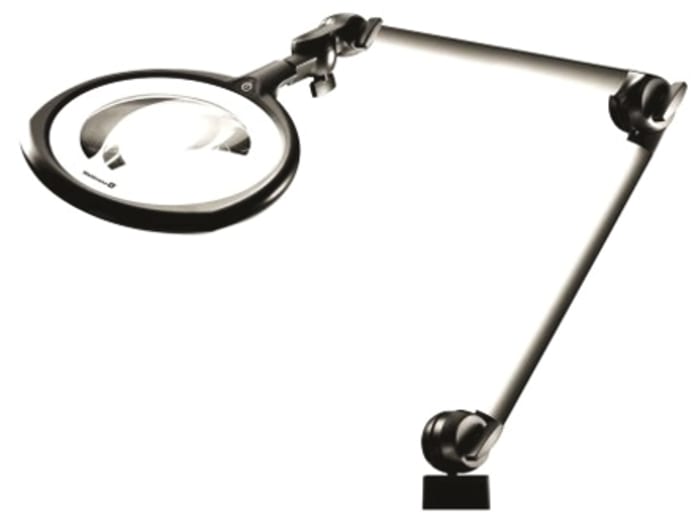 Waldmann RLLQ 48 R LED Magnifying Lamp with Table Clamp Mount, 3.5dioptre, 160mm Lens Dia., 160mm Lens