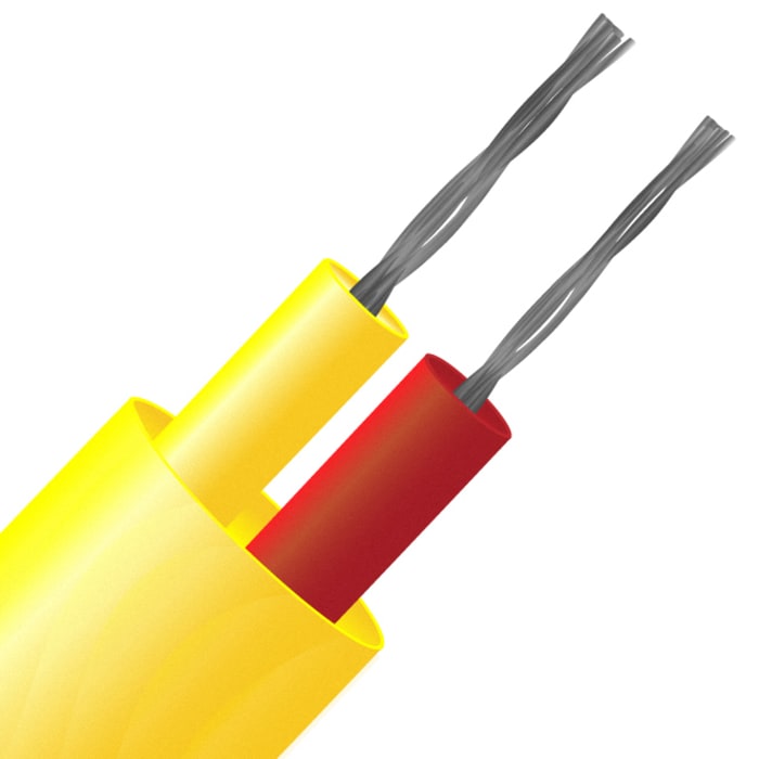RS PRO Type K Thermocouple Cable/Wire, 100m, Unscreened, PFA Insulation, +260°C Max, 7/0.2mm