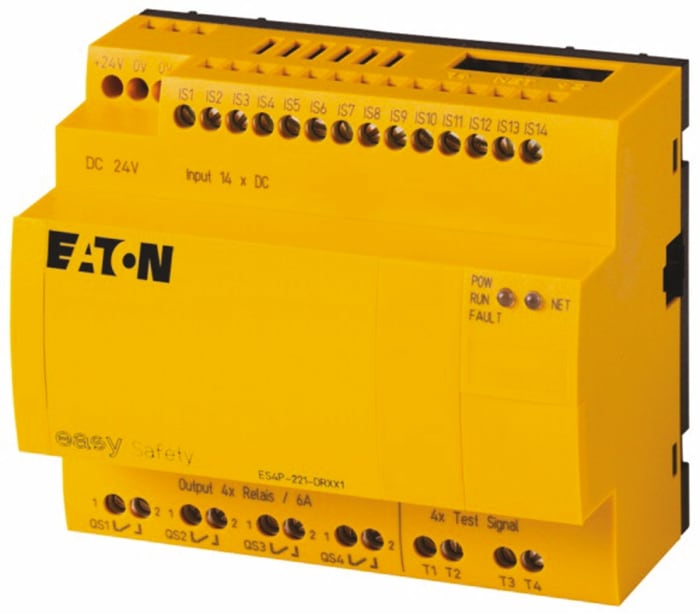 Controlador de seguridad Eaton easySafety Eaton Moeller, 14 E/8 S, cat. seguridad 4, SIL 3, CANopen, Profibus, 24 V dc