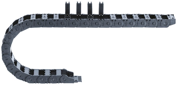 Igus 2500, e-chain Black Cable Chain - Flexible Slot, W54 mm x D35mm, L1m, 100 mm Min. Bend Radius, Igumid GLW