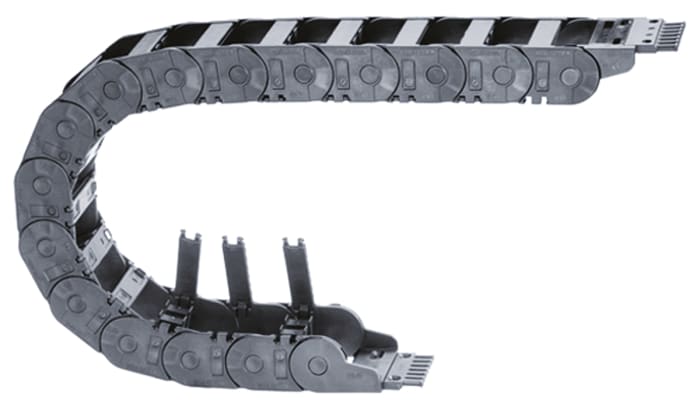 Goulotte Igus 2600, e-chain, Longueur 1m, Largeur 66 mm, Profondeur 50mm, en Igumid G Noir