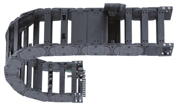 Igus E4.42, e-chain Black Cable Chain - Flexible Slot, W276 mm x D64mm, L1m, 150 mm Min. Bend Radius, Igumid G