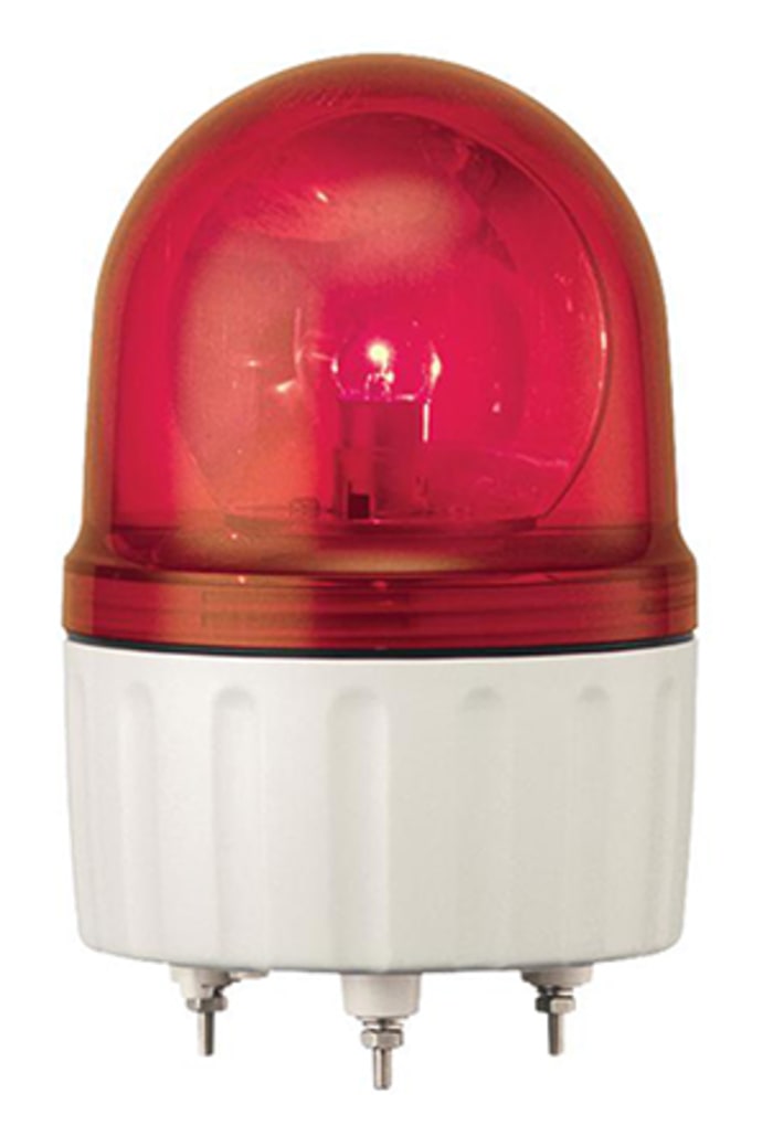 Schneider Electric XVR Series Red Rotating Beacon, 24 V ac/dc, Base Mount, LED Bulb
