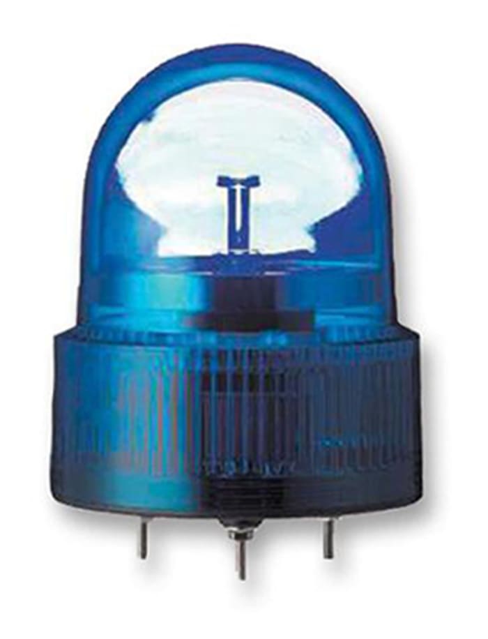 Schneider Electric XVR Series Blue Rotating Beacon, 24 V ac/dc, Base Mount, LED Bulb