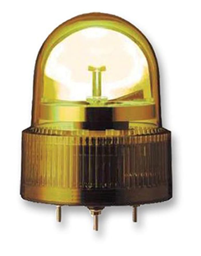 Schneider Electric XVR Series Amber Rotating Beacon, 24 V ac/dc, Base Mount, LED Bulb