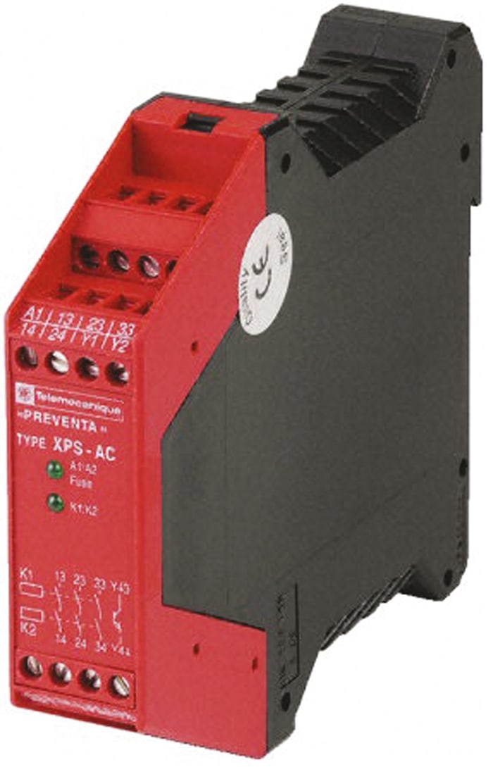 Relais de sécurité Schneider Electric XPS AC, 115V c.a., 1 canal, 3 contacts de sécurité