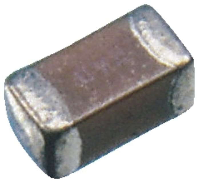 Condensateur céramique multicouche MLCC, CMS, 2.2nF, 50V c.c., ±10%, diélectrique : X7R