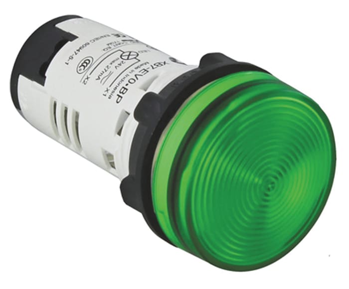 22mm Pilot LightIntegrated LED Green