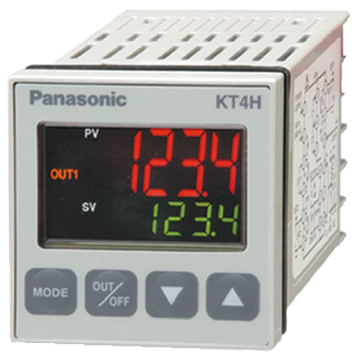 Panasonic KT7 PID Temperature Controller, 22.5 x 75mm, 1 Output Relay, 100 → 240 V ac Supply Voltage