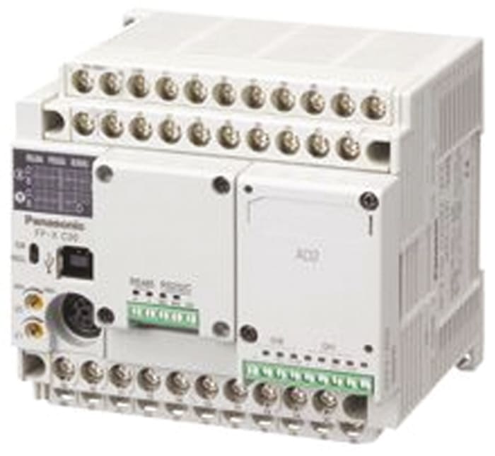 Panasonic AFPX-C Series Series PLC CPU for Use with FP-X Series, Relay Output, 16-Input, DC Input