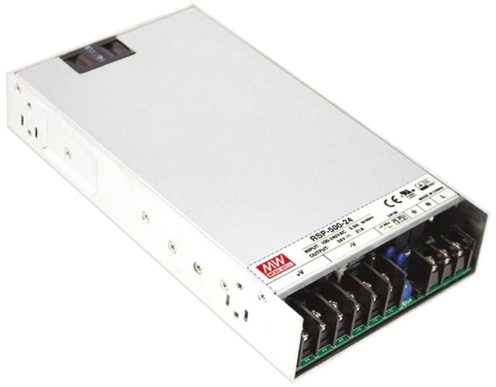 MEAN WELL Switching Power Supply, RSP-500-15RS, 15V dc, 33.4A, 501W, 1 Output, 120 → 370 V dc, 85 → 264 V