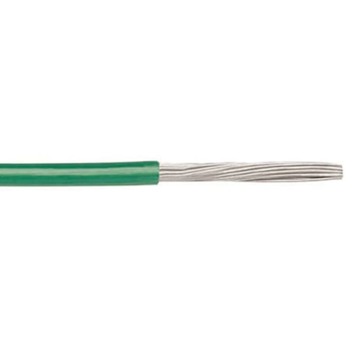 RS PRO Green 10 mm² Tri-rated Cable, 8 AWG, 80/0.4 mm, 100m, PVC Insulation