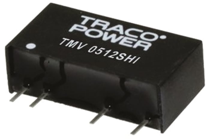 TRACOPOWER TMV HI DC-DC Converter, 9V dc/ 111mA Output, 13.5 → 16.5 V dc Input, 1W, Through Hole, +85°C Max Temp