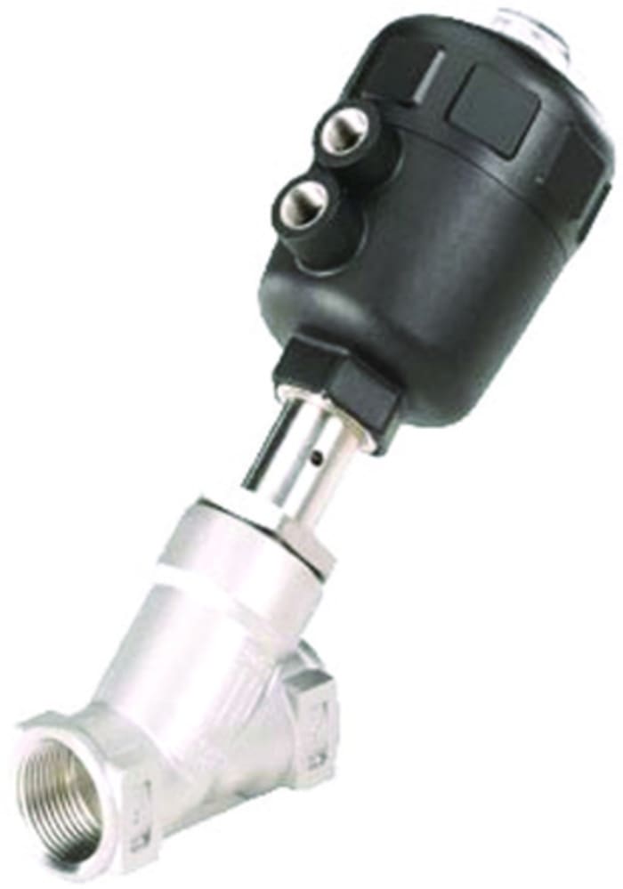 Burkert Angle type Pneumatic Actuated Valve, 16 bar 1.5 in