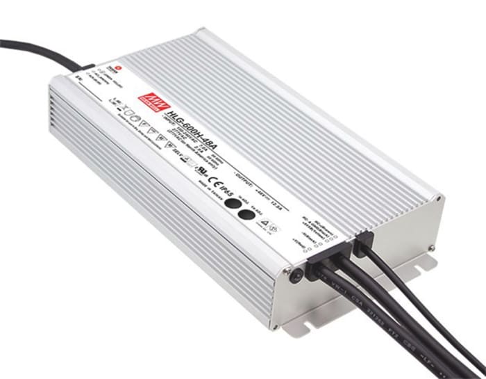 MEAN WELL LED Driver, 12 → 24V Output, 600W Output, 25A Output, Constant Voltage Dimmable