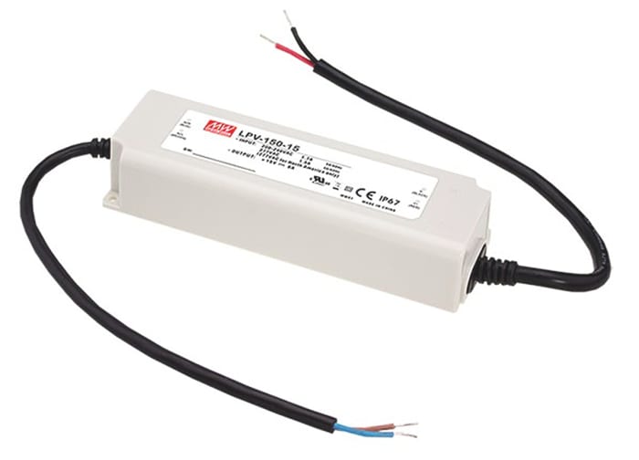 LPV-150-15 Mean Well | Mean Well LED Driver, 15V Output, 120W Output, 0 → 8A Constant Voltage | 816-3890 | RS Components