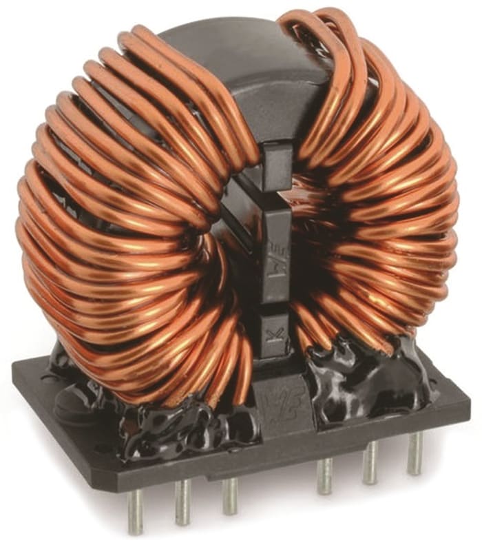 Wurth 2 x 20 mH -30 → +50% Nano Crystalline Common Mode Choke, Max SRF:1 kHz → 300 MHz, 6A Idc, 2 x 45mΩ