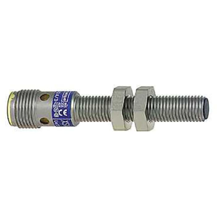 Telemecanique Sensors Inductive Threaded Barrel Proximity Sensor, M8, 1.2 mm Detection, NPN NO, 12 → 24 V dc