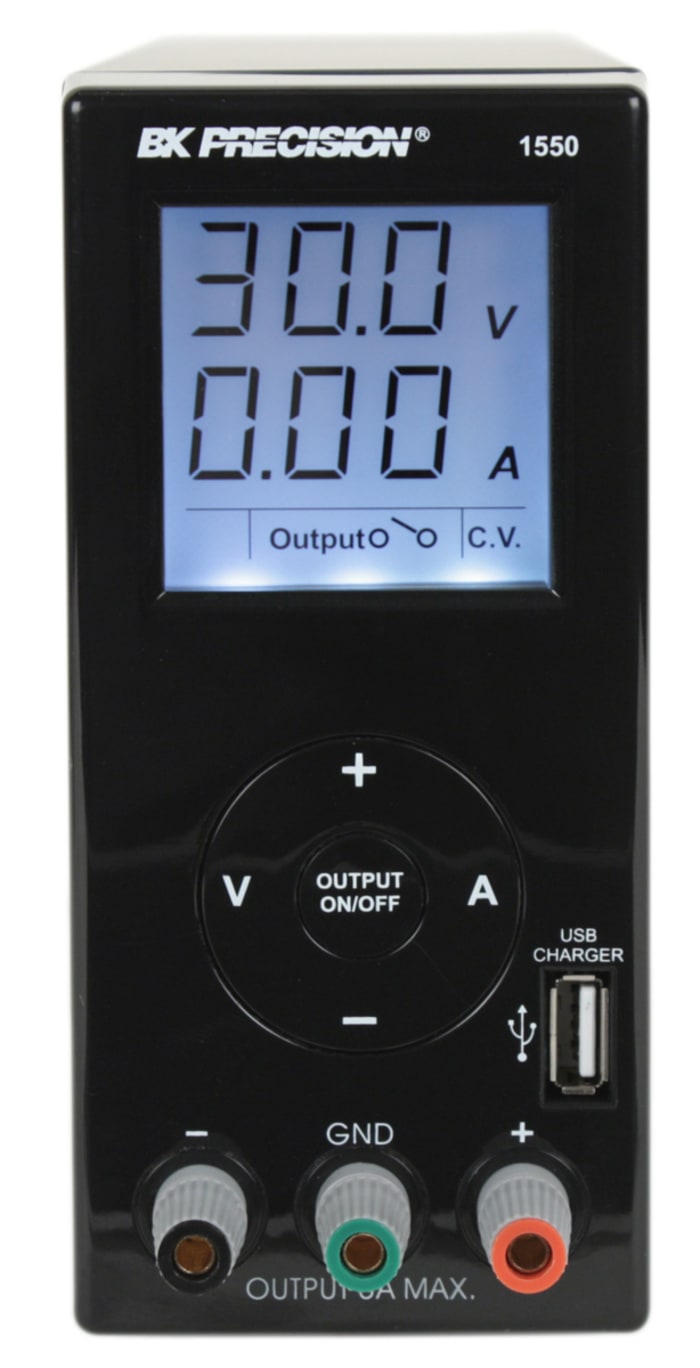 BK Precision 1550 Series Digital Bench Power Supply, 0 → 36V, 0 → 3A, 1-Output, 108W