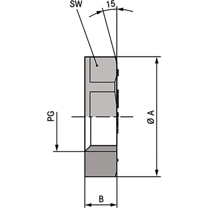 53019081 Lapp | Lapp Grey Polyamide Cable Gland Locknut, PG42 Thread ...