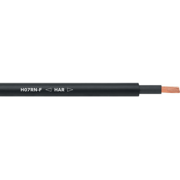 Lapp, 50m 2 Core, Black Rubber Power Cable +60°C